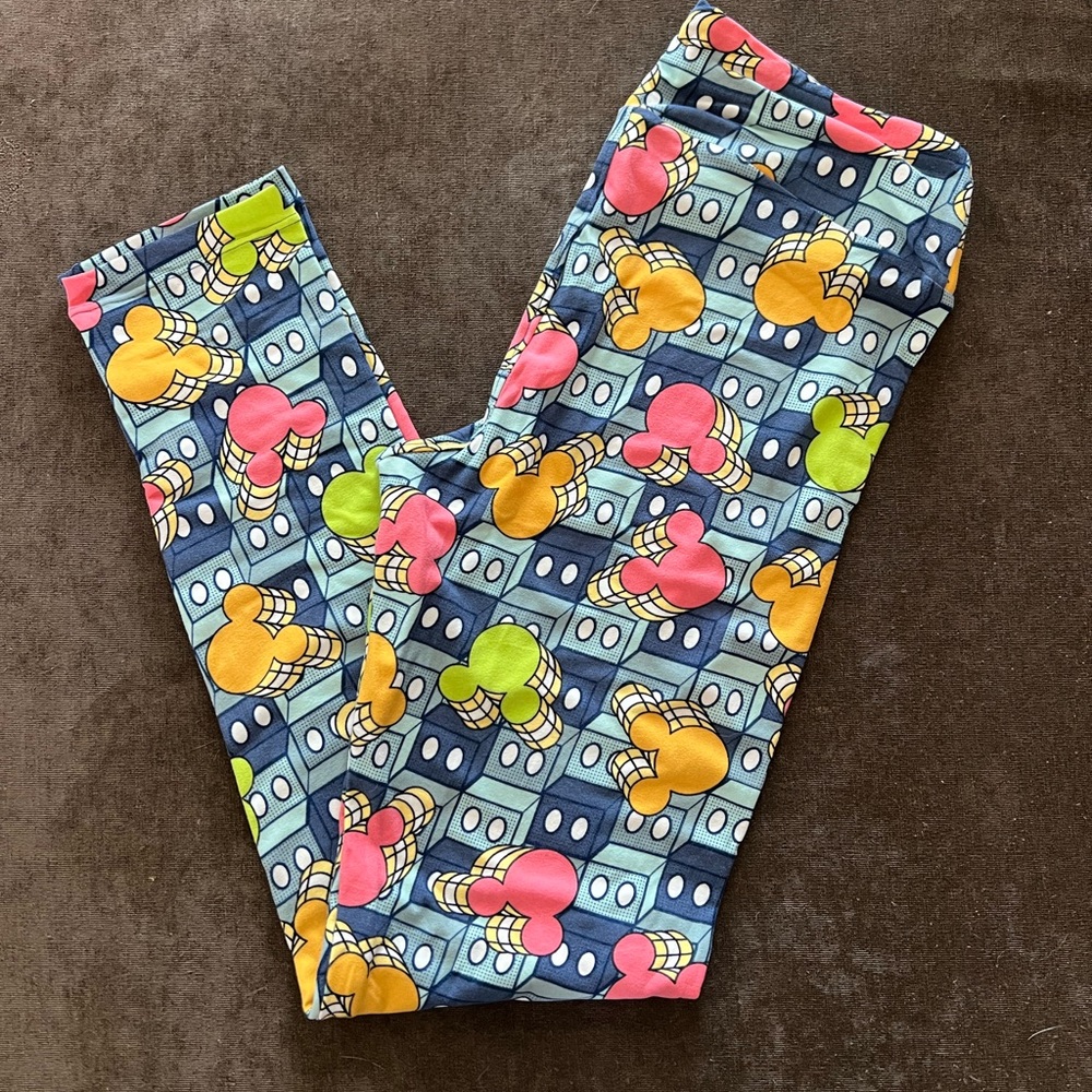 LulaRoe Fun Geometric Mickey Leggings